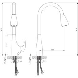 Baterie pentru chiuveta Ferro Genova VerdeLine BGE8AVL (Chrome) Thumb