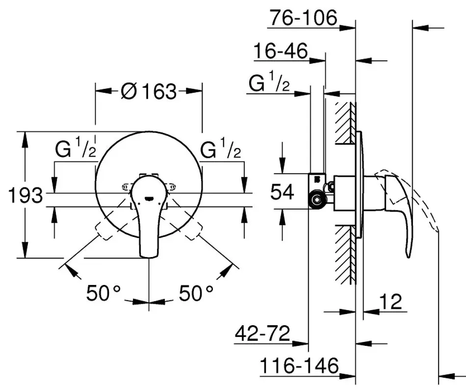 Смеситель для душа Grohe Eurosmart 33556002 (Chrome) - 2