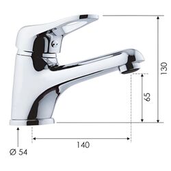 Baterie pentru lavoar Remer Kiss K11L (Chrome) Thumb