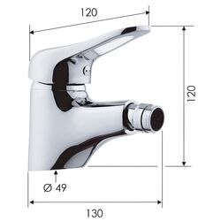 Baterie pentru bideu Remer Kiss K21 (Chrome) Thumb