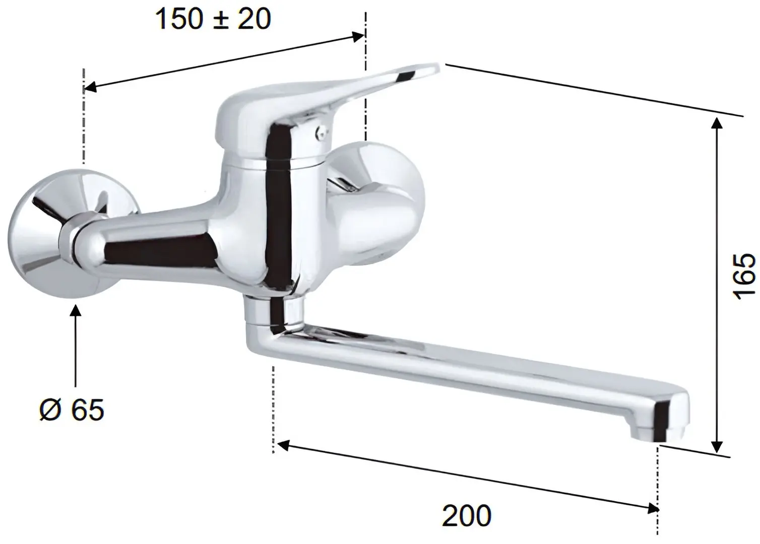 Baterie pentru lavoar Remer Kiss K41 2 (Chrome) - 2