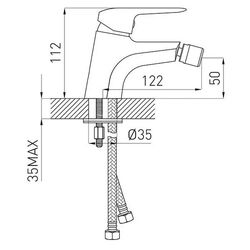 Baterie pentru bideu Ferro Marena BMN6 (Chrome) Thumb