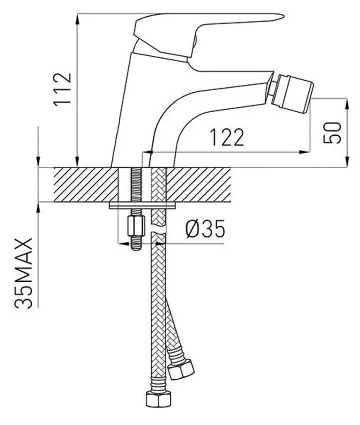 Baterie pentru bideu Ferro Marena BMN6 (Chrome) - 2