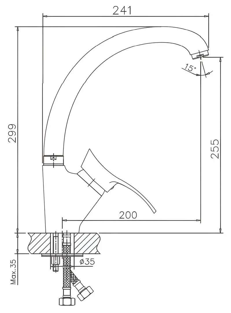 Baterie pentru chiuveta Marrbaxx M009Q8 (Matte Dark Grey) - 2