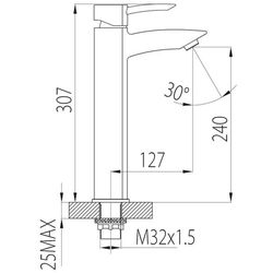 Baterie pentru lavoar Ferro Modena BTM2L (Chrome) Thumb
