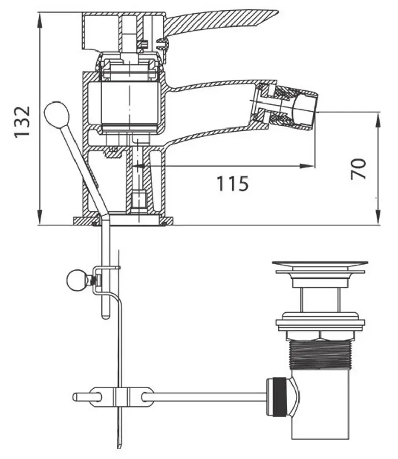 Baterie pentru bide Ferro Modena BTM6 (Chrome) - 2