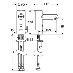 Baterie pentru lavoar Schell Modus E 012740699 (Chrome) Thumb