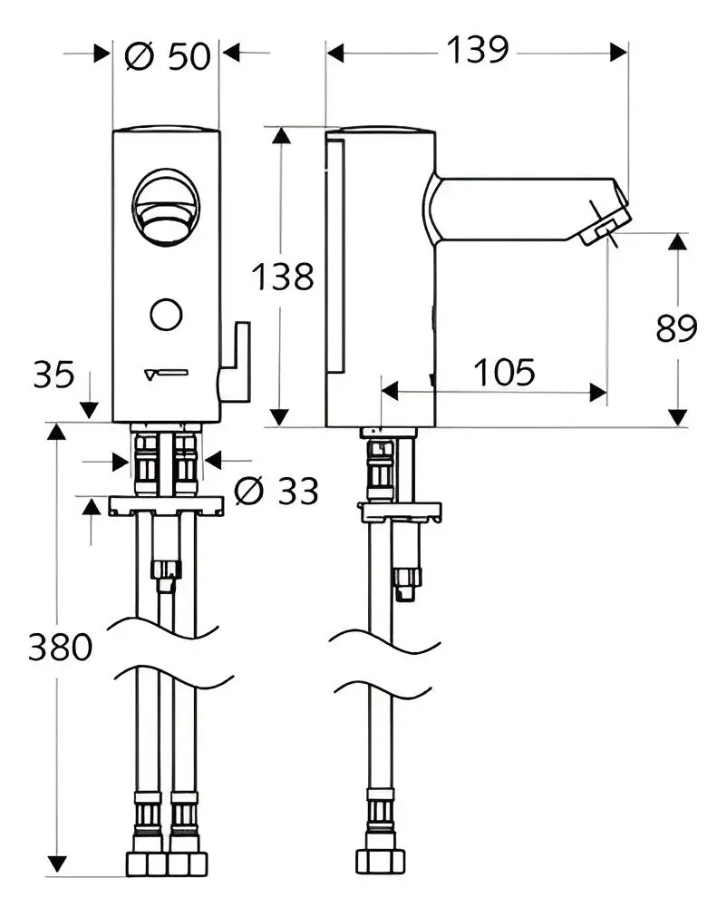 Baterie pentru lavoar Schell Modus E 012740699 (Chrome) - 2