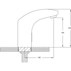 Baterie pentru lavoar Potato P0078 (Chrome) Thumb