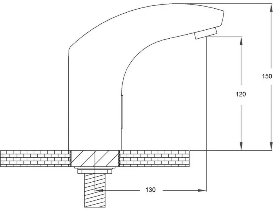 Baterie pentru lavoar Potato P0078 (Chrome) - 2