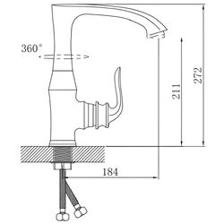 Смеситель для умывальника Potato P40219-2X (Bronze) Thumb