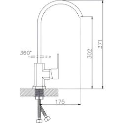 Смеситель для мойки Potato P40226X (Chrome) Thumb