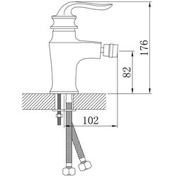 Смеситель для биде Potato P50219-2X (Bronze) Thumb