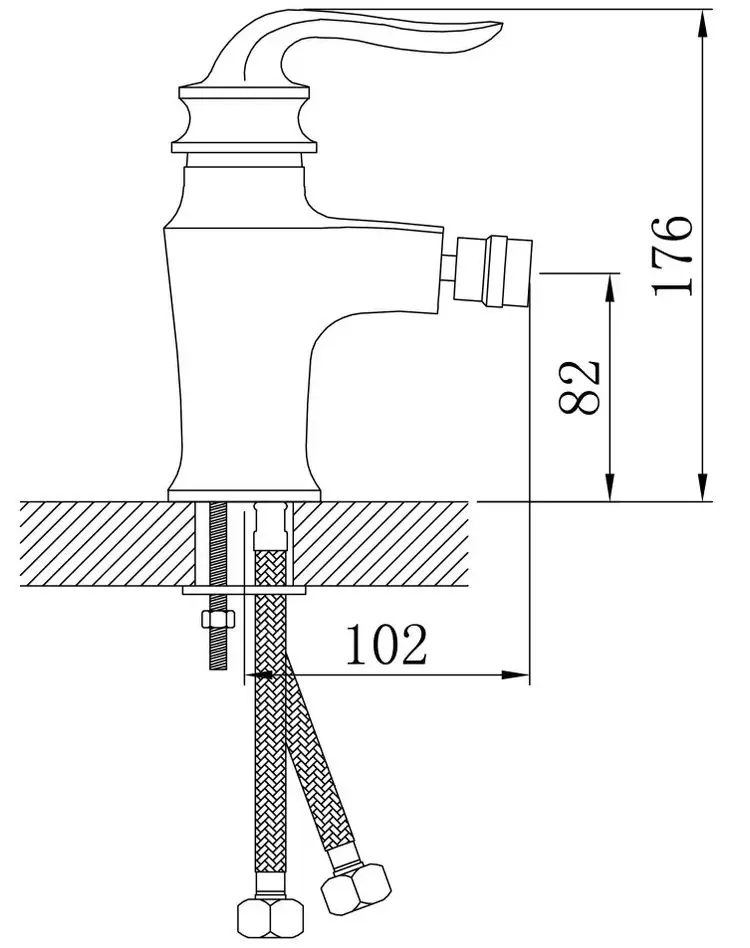 Смеситель для биде Potato P50219-2X (Bronze) - 2