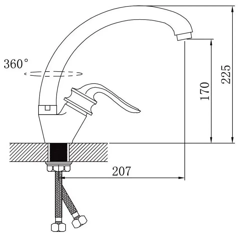 Смеситель для мойки Potato P59219-2X (Bronze) - 2