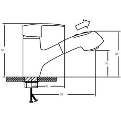 Смеситель для мойки Potato P6008X (Chrome) Thumb