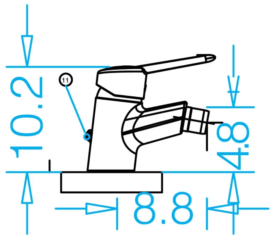 Baterie pentru bideu Gravena Polo P7005 (Chrome) - 2
