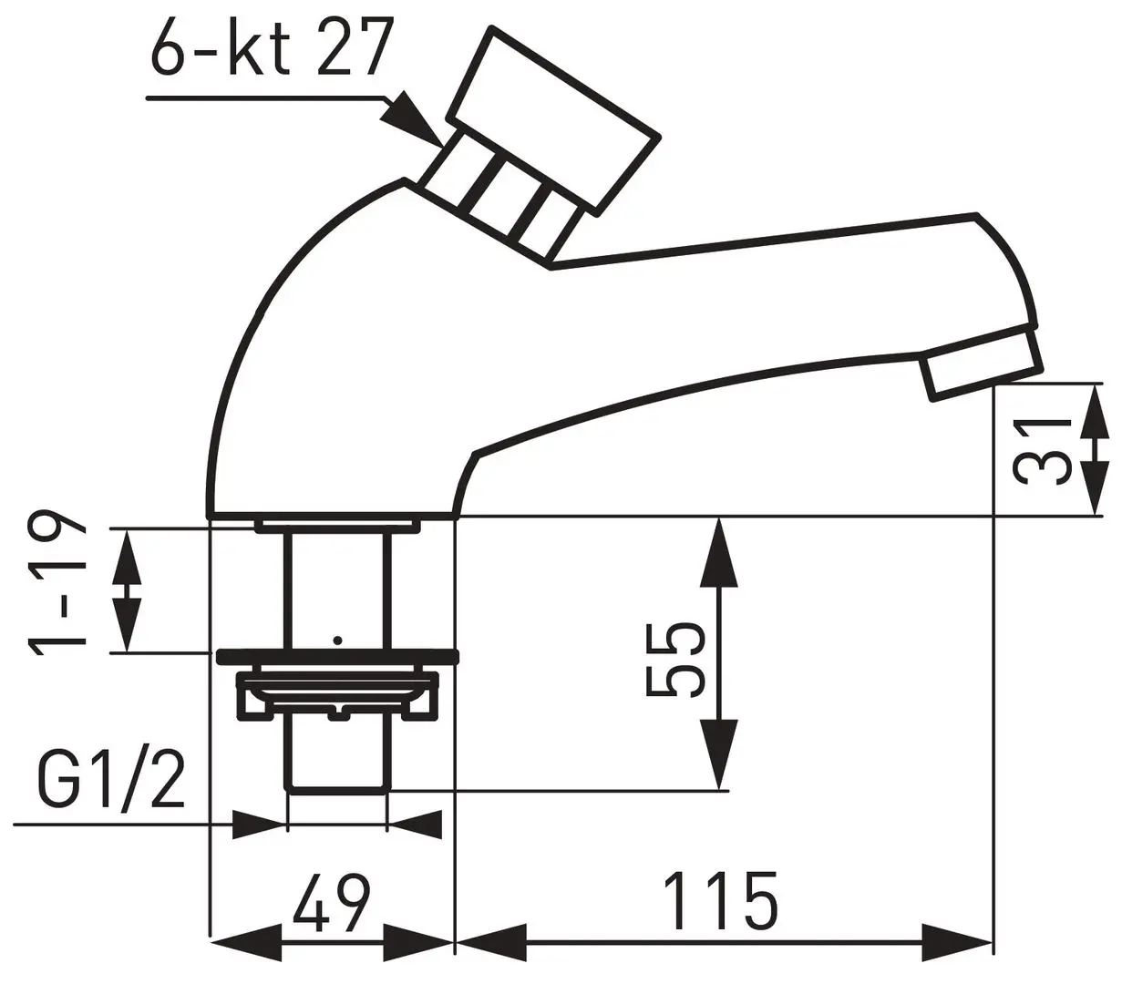 Robinet pentru lavoar Ferro Press Z200 (Chrome)