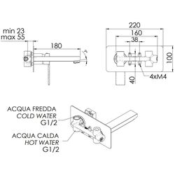 Baterie pentru lavoar Remer Qubika Q15 (Chrome) Thumb