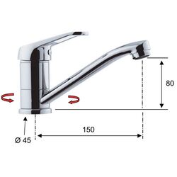 Baterie pentru lavoar Remer Remix R11 G M (Chrome) Thumb