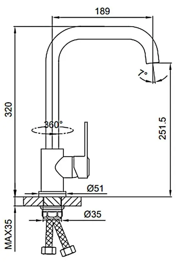 Смеситель для мойки Frud R42052-20 (Chrome)