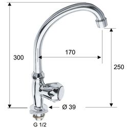 Robinet pentru chiuveta Remer 54EX (Chrome) Thumb