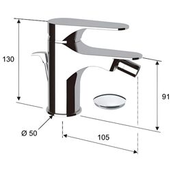 Baterie pentru bideu Remer Class Line L20 (Chrome) Thumb