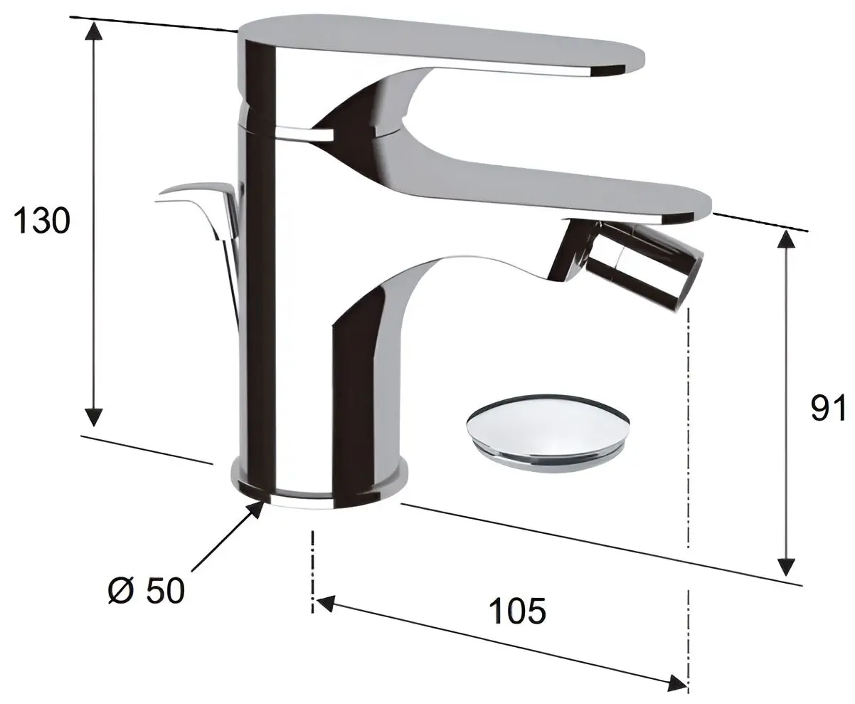 Baterie pentru bideu Remer Class Line L20 (Chrome) - 2