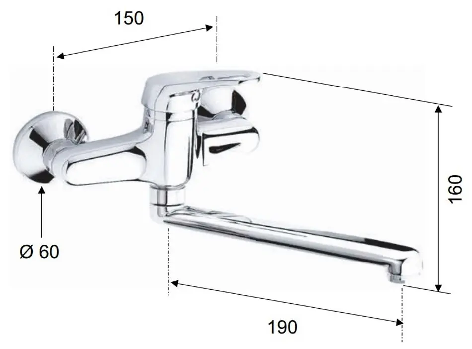 Baterie pentru chiuveta Remer Remix R41 (Chrome) - 2