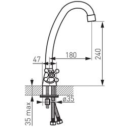 Baterie pentru chiuveta Ferro Retro XR4 (Chrome) Thumb