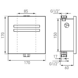 Robinet pentru pisoar Ferro Sensor Zephyr BBB201 (Chrome) Thumb