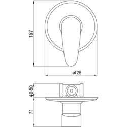 Baterie pentru dus Ferro Smart 98050.0 (Chrome) Thumb