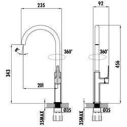 Baterie pentru chiuveta Creavit Slope SP8502 (Chrome) Thumb