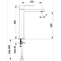 Смеситель для умывальника Herz SQ q12 High UH00058 (Chrome) Thumb