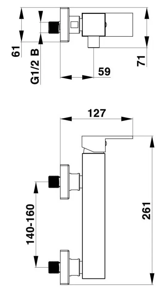 Смеситель для душа Herz SQ q40 UH00494 (Chrome)