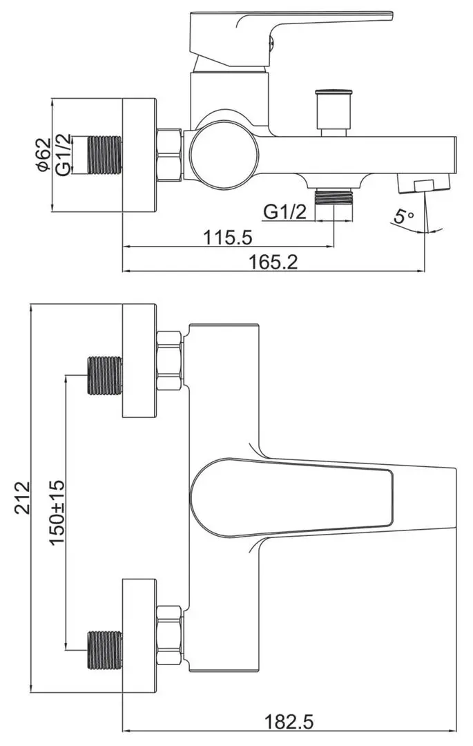 Baterie pentru cada si dus Creavit Sharp SR2510S (Black) - 2