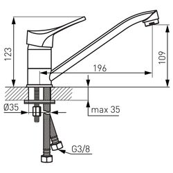 Baterie pentru chiuveta Ferro Stillo BSL4 (Chrome) Thumb
