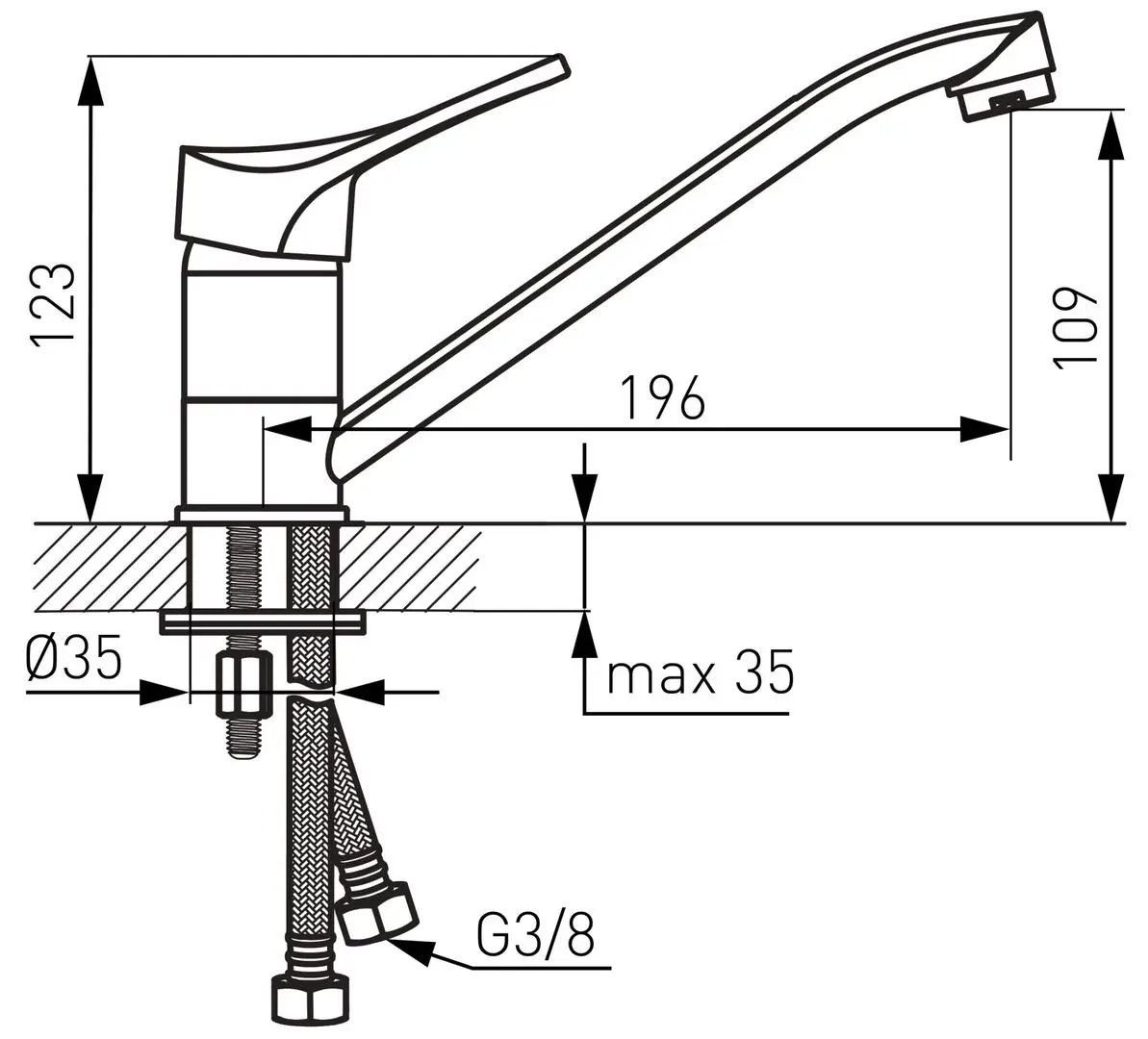 Baterie pentru chiuveta Ferro Stillo BSL4 (Chrome)