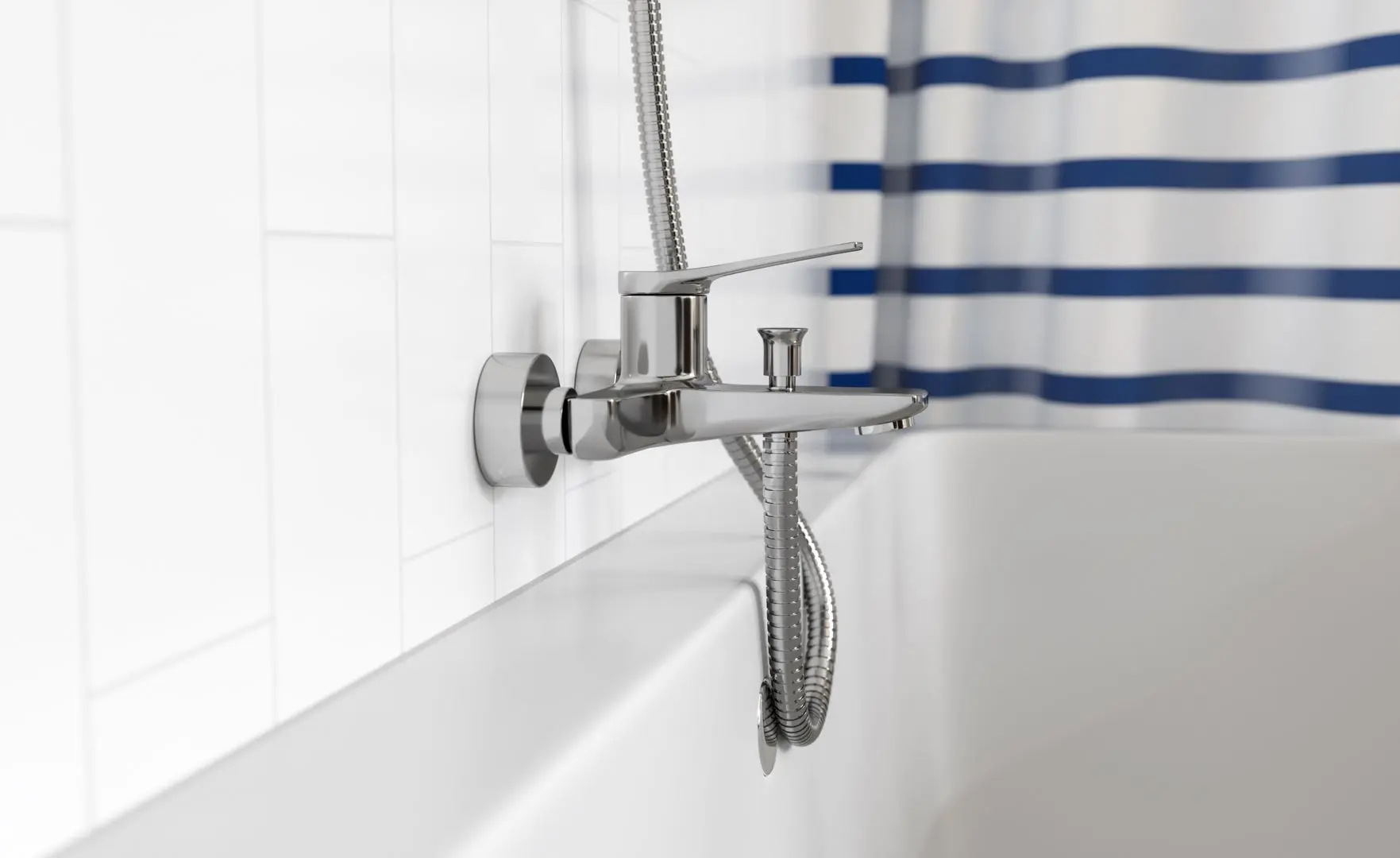 Baterie pentru cada si dus Ferro Stratos BSC1 (Chrome)