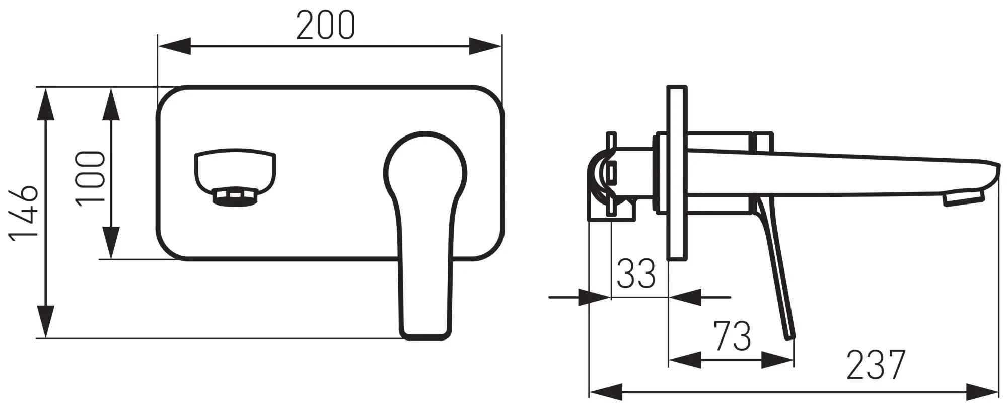 Baterie pentru lavoar Ferro Stratos BSC3PABL (Black)