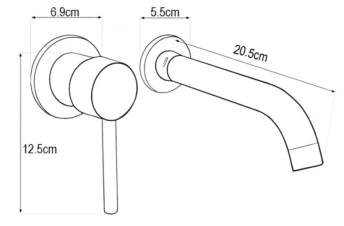 Baterie pentru lavoar Mixxus SUS-111 Inner (Inox) - 2