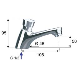 Robnet pentru lavoar Remer Tempor TE15 (Chrome) Thumb