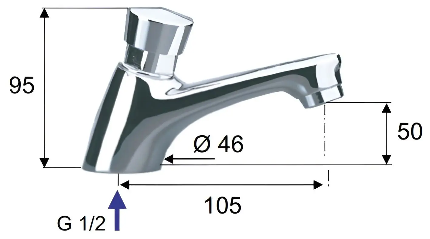 Robnet pentru lavoar Remer Tempor TE15 (Chrome) - 2