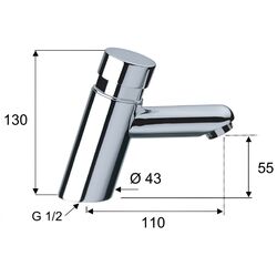 Robinet pentru lavoar Remer Tempor TE18 (Chrome) Thumb
