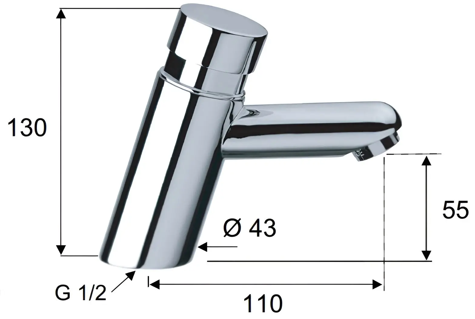 Robinet pentru lavoar Remer Tempor TE18 (Chrome) - 2