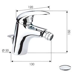 Baterie pentru bideu Remer Ten T20CS (Chrome/Satin) Thumb