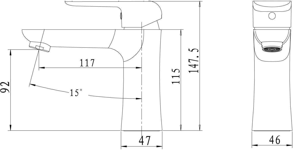 Смеситель для умывальника Ferro Tina 38001/1.1 (White/Chrome) - 2