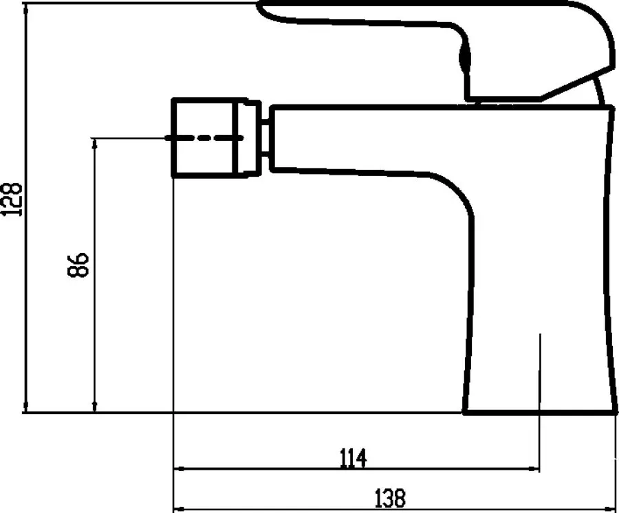 Baterie pentru bideu Ferro Tina 38011.5 (Black) - 2