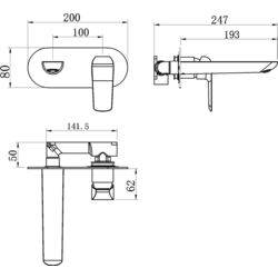Смеситель для умывальника Ferro Tina 38200.1 (White/Chrome) Thumb