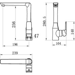 Baterie pentru chiuveta Ferro Tina 38714.5 (Black) Thumb